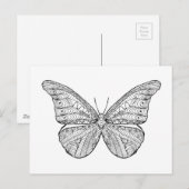 Inspirierter Schmetterling Postkarte (Vorne/Hinten)