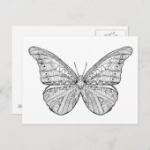 Inspirierter Schmetterling Postkarte (Vorne/Hinten)