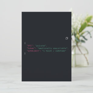 Inspirierter Schwarzer Code für benutzerdefinierte Einladung