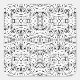 Inspirierter Stammes- Entwurf Quadratischer Aufkleber