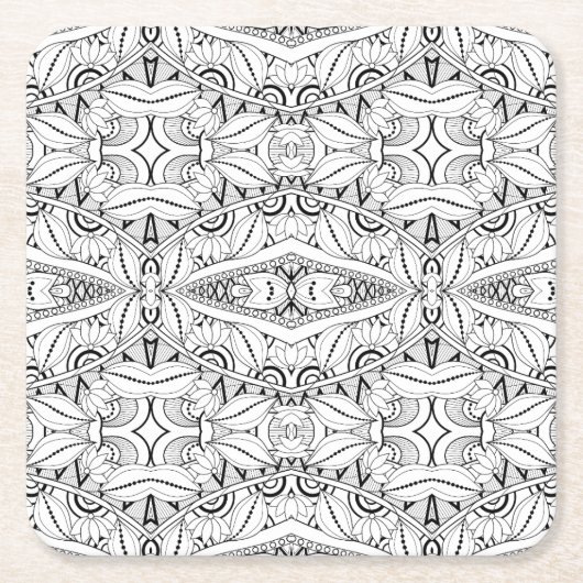 Inspirierter Stammes- Entwurf Rechteckiger Pappuntersetzer (Vorderseite)