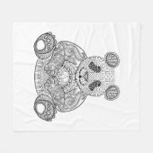 Inspirierter Stammes- Panda Fleecedecke (Vorderseite (Horizontal))