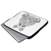 Inspirierter Stammes- Panda Laptopschutzhülle (Vorne Knopf)