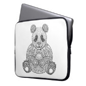 Inspirierter Stammes- Panda Laptopschutzhülle (Vorderseite Links)