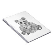 Inspirierter Stammes- Panda Notizblock (Rechte Seite)