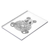 Inspirierter Stammes- Panda Notizblock (Linke Seite)