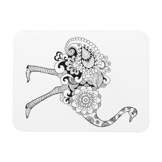 Inspirierter Strauß Magnet (Horizontal)