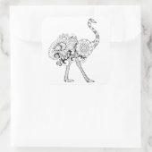 Inspirierter Strauß Quadratischer Aufkleber (Tasche)