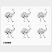 Inspirierter Strauß Quadratischer Aufkleber (Blatt)