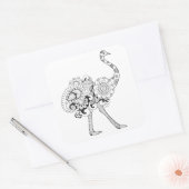 Inspirierter Strauß Quadratischer Aufkleber (Umschlag)