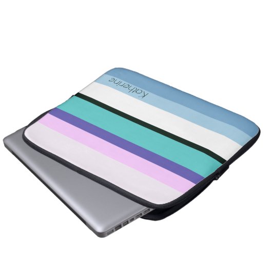 Inspirierter Streifen der girly Meerjungfrau des Laptopschutzhülle (Vorne Knopf)