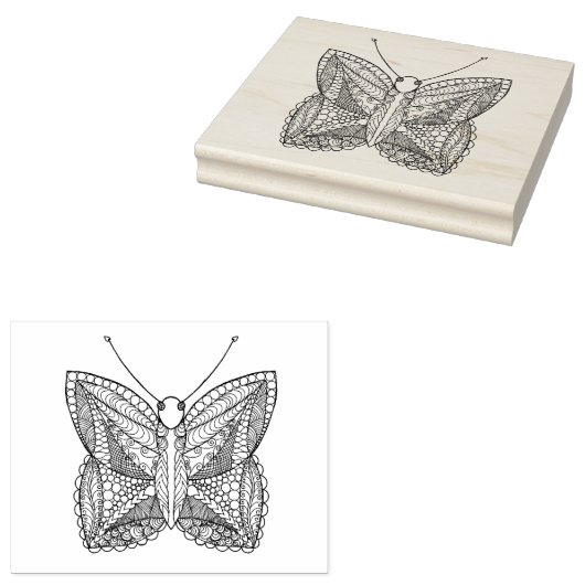 Inspirierter Tropenschmetterling Gummistempel (Stempel)