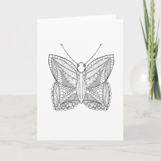 Inspirierter Tropenschmetterling Karte (Vorderseite)