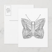Inspirierter Tropenschmetterling Postkarte (Vorne/Hinten)