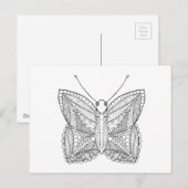 Inspirierter Tropenschmetterling Postkarte (Vorne/Hinten)