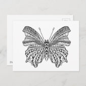 Inspirierter Tropenschmetterling Postkarte (Vorne/Hinten)