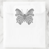 Inspirierter Tropenschmetterling Quadratischer Aufkleber (Tasche)