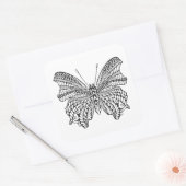 Inspirierter Tropenschmetterling Quadratischer Aufkleber (Umschlag)