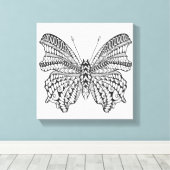 Inspirierter tropischer Schmetterling 6 Leinwanddruck (Insitu (Holzboden))