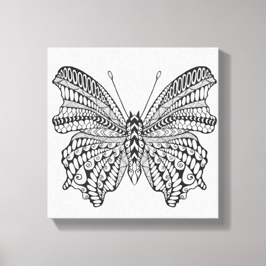 Inspirierter tropischer Schmetterling 6 Leinwanddruck (Vorderseite)