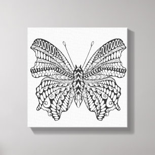 Inspirierter tropischer Schmetterling 6 Leinwanddruck