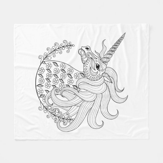 Inspirierter Unicorn Fleecedecke (Vorderseite (Horizontal))