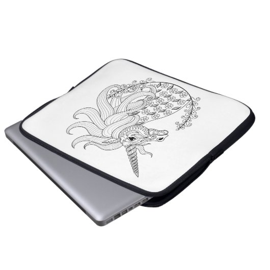 Inspirierter Unicorn Laptopschutzhülle (Vorne Knopf)
