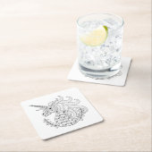 Inspirierter Unicorn Rechteckiger Pappuntersetzer (Vor Ort)