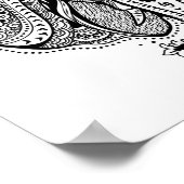 Inspirierter Vintager indischer Elefant 2 Poster (Ecke)