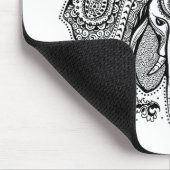 Inspirierter Vintager indischer Elefant Mousepad (Ecke)