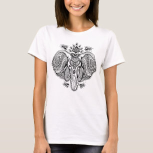 Inspirierter Vintager indischer Elefant T-Shirt