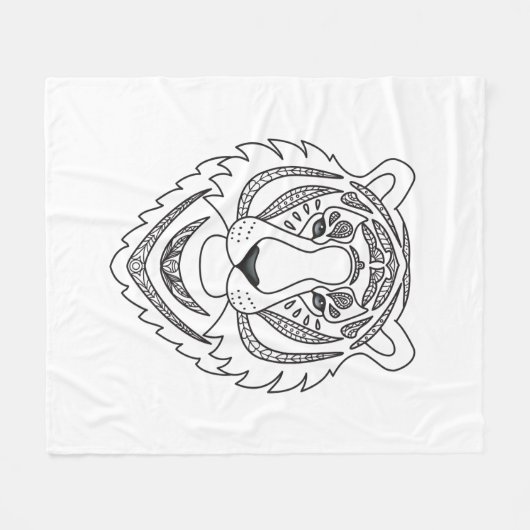 Inspirierter weißer Tiger Fleecedecke (Vorderseite (Horizontal))