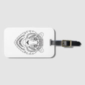 Inspirierter weißer Tiger Gepäckanhänger (Vorderseite (Horizontal))