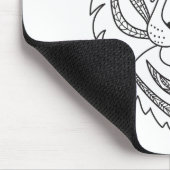 Inspirierter weißer Tiger Mousepad (Ecke)