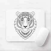 Inspirierter weißer Tiger Mousepad (Mit Mouse)