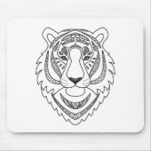Inspirierter weißer Tiger Mousepad (Vorne)