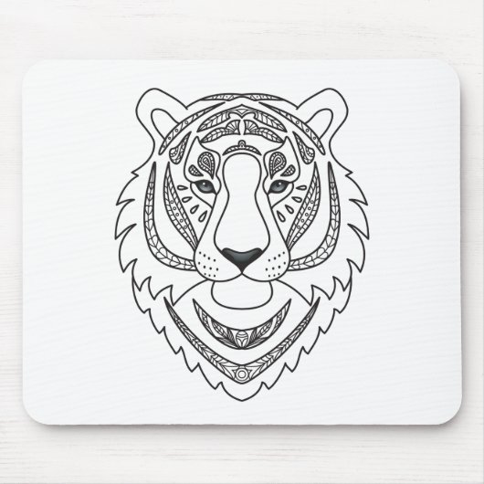 Inspirierter weißer Tiger Mousepad (Vorne)