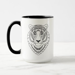 Inspirierter weißer Tiger Tasse
