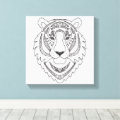 Inspirierter Weißtiger 6 Leinwanddruck (Insitu (Holzboden))