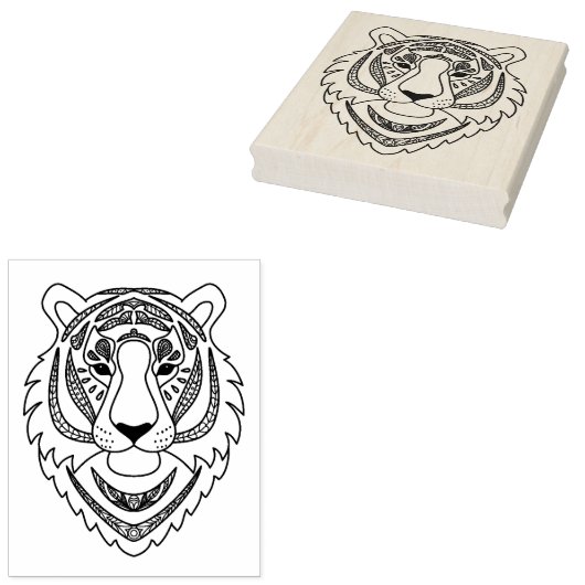 Inspirierter Weißtiger Gummistempel (Stempel)