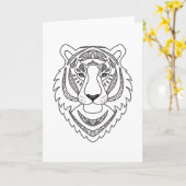 Inspirierter Weißtiger Karte (Gelbe Blume)