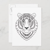 Inspirierter Weißtiger Postkarte (Vorne/Hinten)
