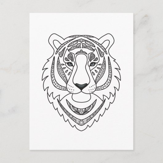 Inspirierter Weißtiger Postkarte (Vorderseite)