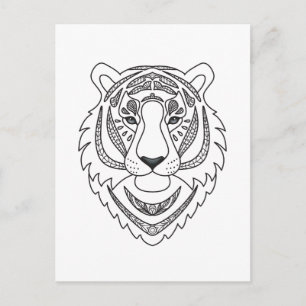 Inspirierter Weißtiger Postkarte