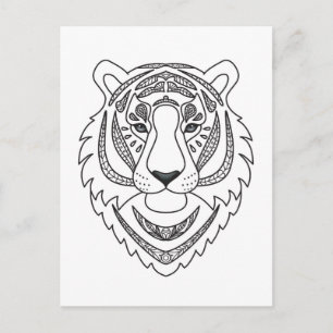 Inspirierter Weißtiger Postkarte
