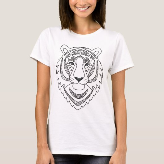 Inspirierter Weißtiger T-Shirt (Vorderseite)