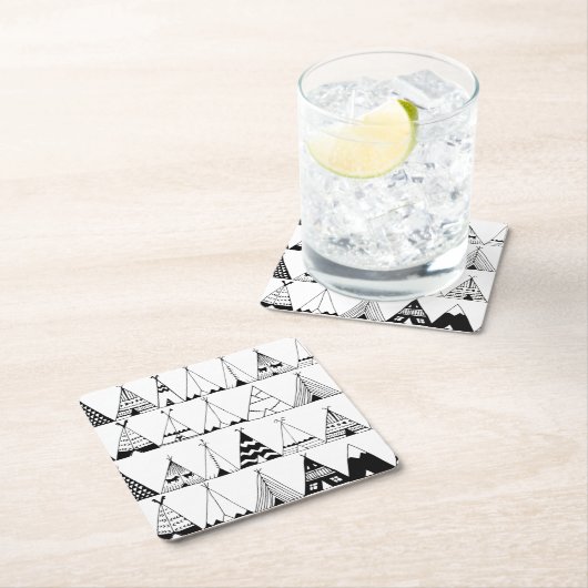 Inspirierter Wigwam Rechteckiger Pappuntersetzer (Vor Ort)