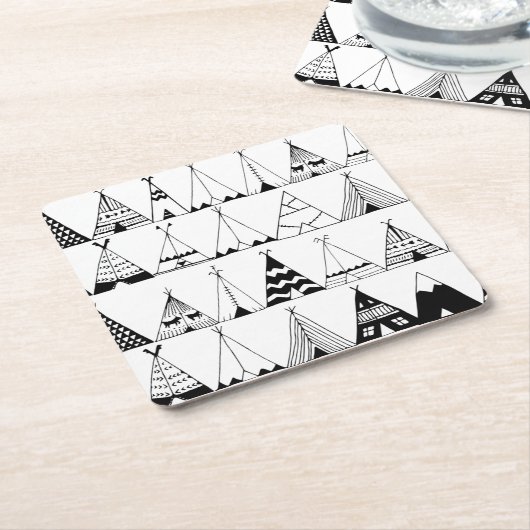 Inspirierter Wigwam Rechteckiger Pappuntersetzer (angewinkelt)