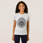 Inspirierter Wolf in mit Federn versehener T-Shirt (Vorne ganz)