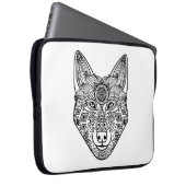 Inspirierter Wolf-Kopf Laptopschutzhülle (Vorne Rechts)